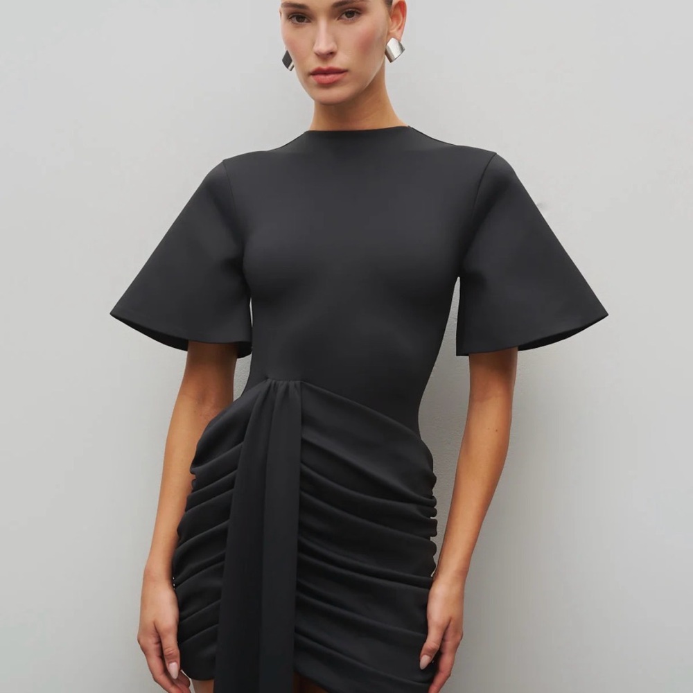 Heiress- THE DRAPED T-SHIRT MINI DRESS - Picture 2 of 5